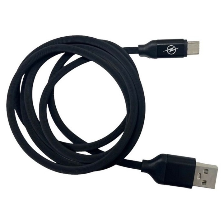 Кабел за данни и зареждане с дължина 2M, USB A към TYPE-C черен