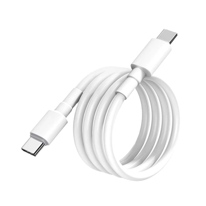 Cablu de Date si Incarcare, Type-C la Type-C, 5A, Fast Charging Pana La 66W 1,5m Alb