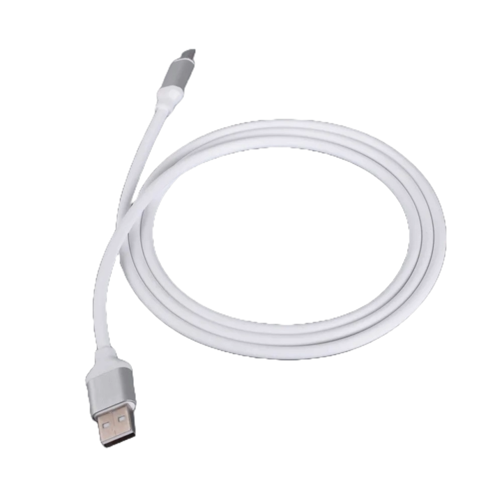 Кабел за данни и зарежданe ABYZ, USB A към TYPE-C, Бял, 2м