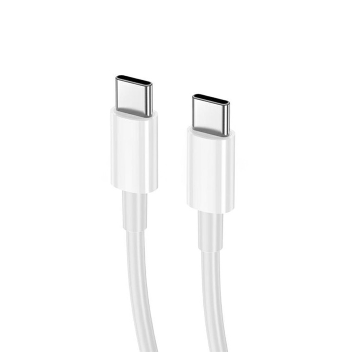 Cablu Prestico T5 Type-C la Type-C Fast Charge, PD, 60W, 1m, Alb