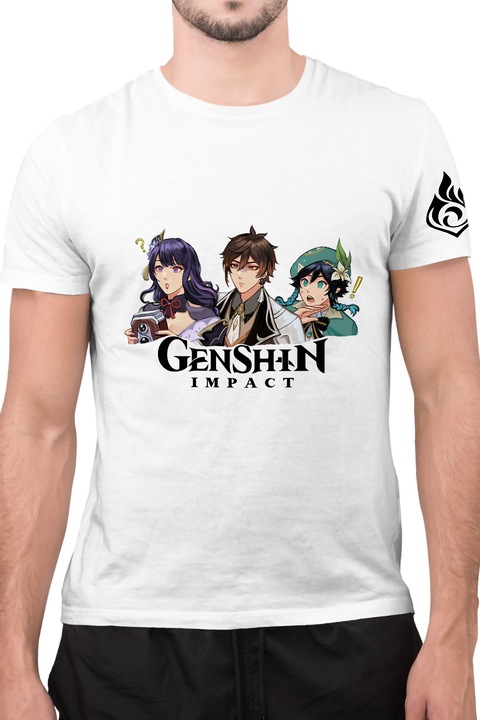 Férfi Póló Genshin Impact Raiden Shogun Zhongli Venti