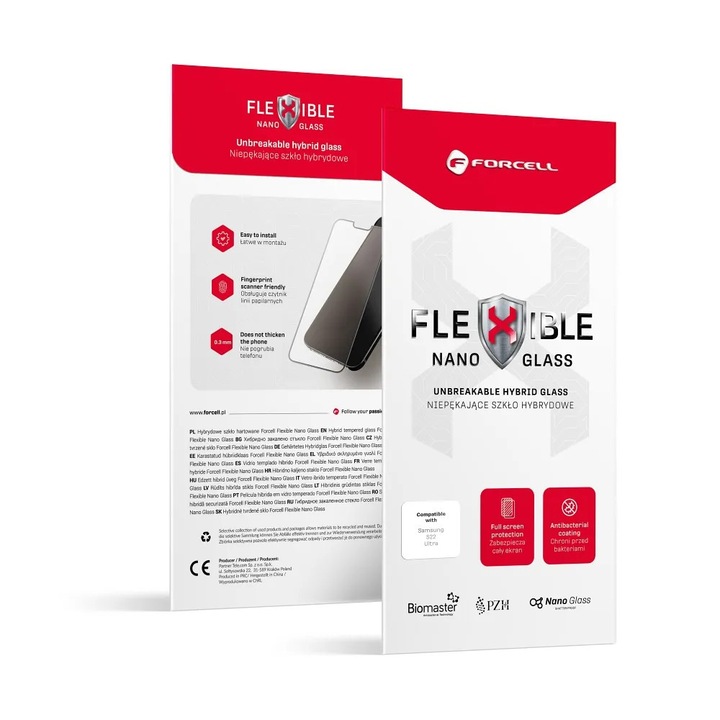 iPhone 12 / 12 Pro kompatibilis üvegfólia, előlapi, flexibilis, hibrid, Forcell Flexible Nano Glass