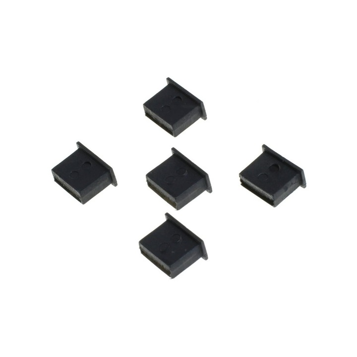 Комплект 5 otb защитни капачки за usb-a черни