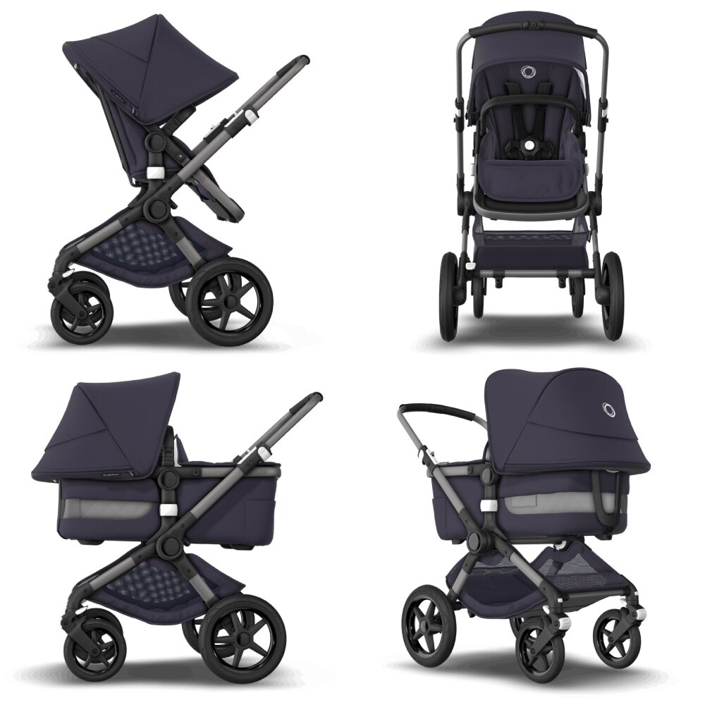 Детска количка 2 в 1 Bugaboo Fox 3 Classic Graphite/Dark Navy - eMAG.bg