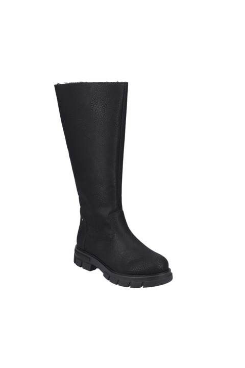 Cizme casual, dama, RIEKER, Z9176-00 negru, piele ecologica``, Negru
