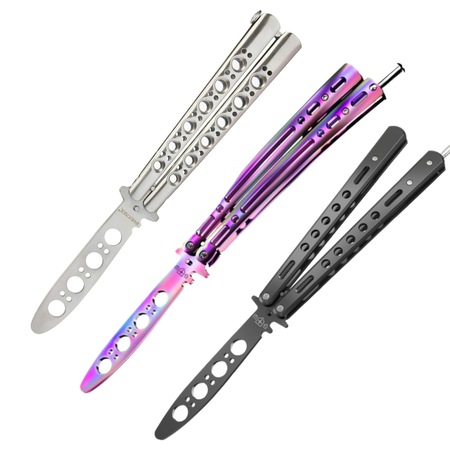 Set 3 Cutite CS:GO Briceag Butterfly Balisong SUPER TRENDS®, Pentru ...
