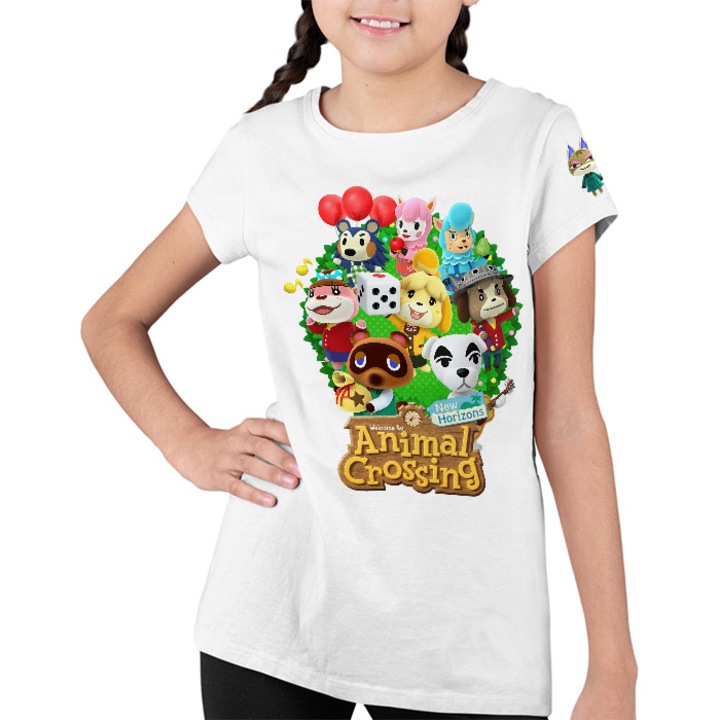 Gyerek Póló Lányok Animal Crossing New Horizons Heroes Isabelle Slider Reese Nintendo