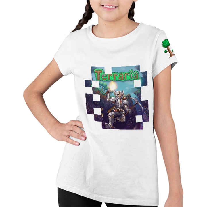 Gyerek Póló Lányok Terraria Game Helmet Hero Fanart