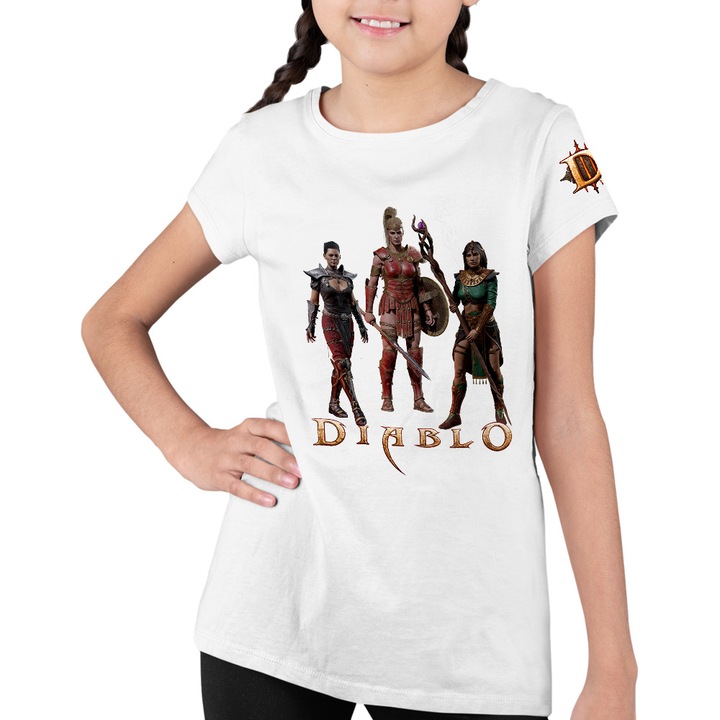 Gyerek Póló Lányok Diablo Heroes Sorceress Druid Necromancer Paladin Assasin
