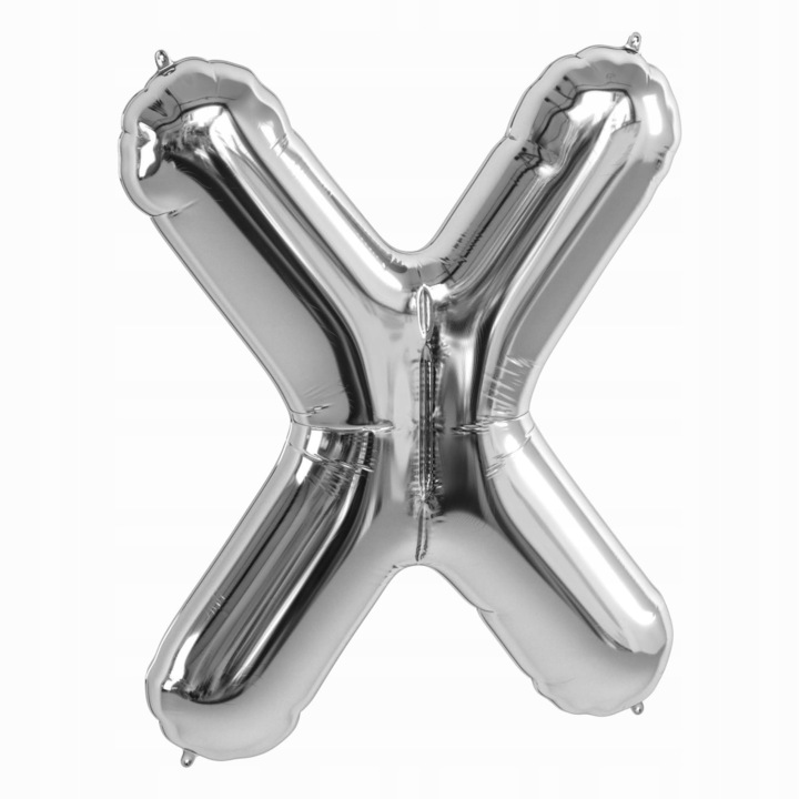 Балон от фолио във формата на буква, M IMPORT, 40x30cm, сребрист, пълнене с въздух или хелий