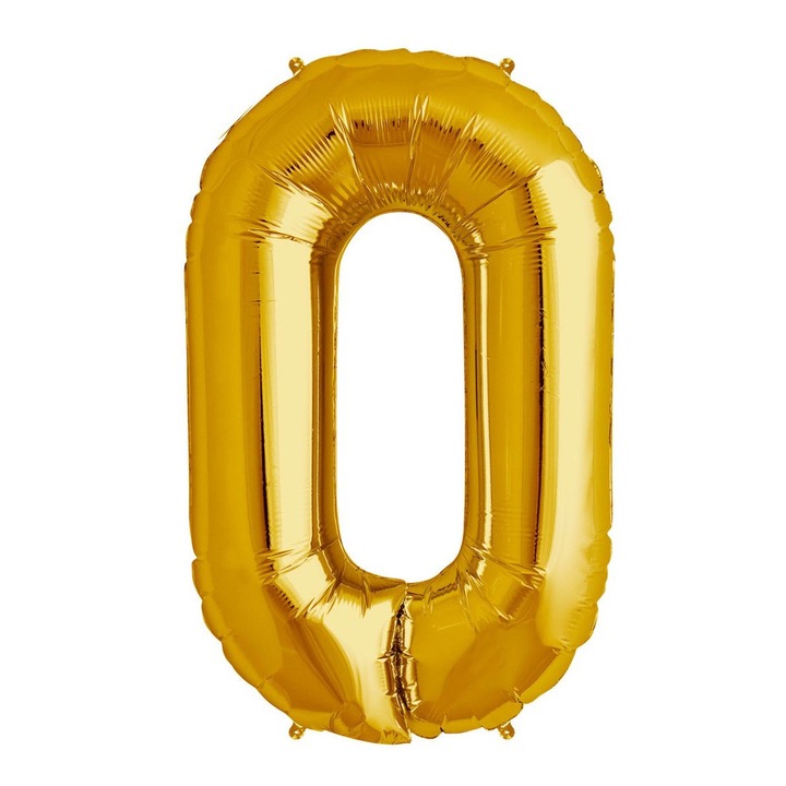 Фигура балон 0, 80 см, фолио, злато