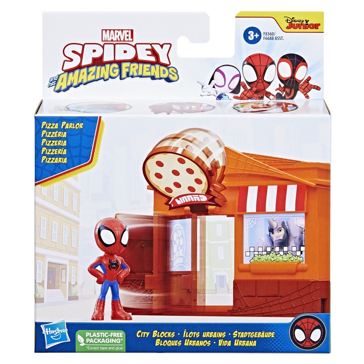 Комплект за игра Spidey and his Amazing Friends - Изключителни приятели, City Bloks, Pizzeria