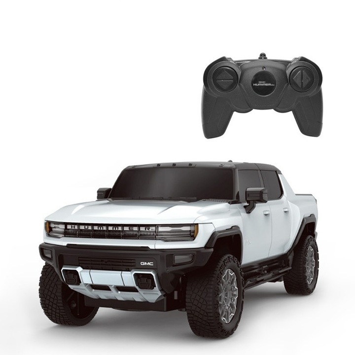 Количка Rastar RC - Hummer Ev, Бял, 1:26