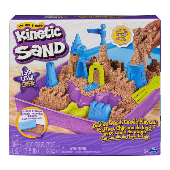 Set Kinetic Sand - Regatul nisipului de plaja, 1.13 kg
