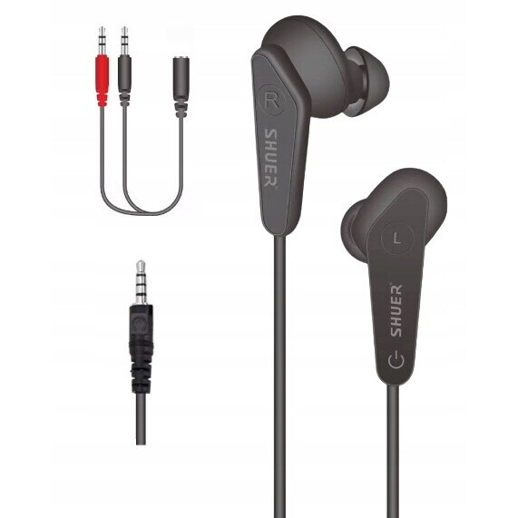 Casti cu fir Shuer X1 Pro, in-ear, negru, 150cm, cu adaptor Jack