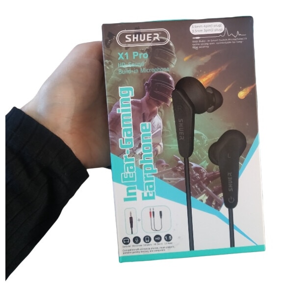 Casti cu fir Shuer X1 Pro, in-ear, negru, 150cm, cu adaptor Jack