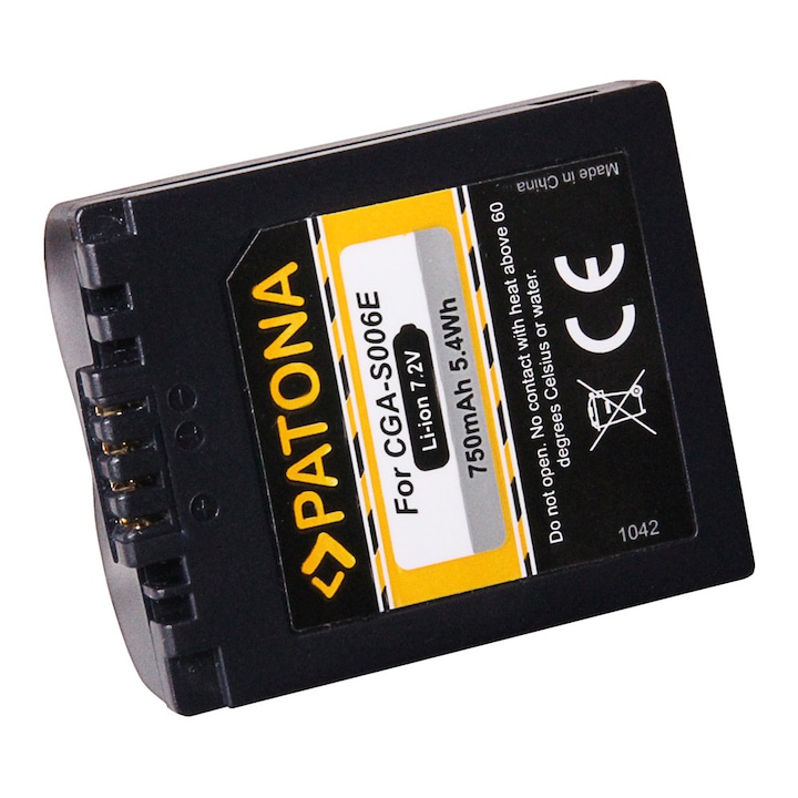 PATONA | Akkumulátor típusa Panasonic CGR-S006 CGA-S006e 750mAh