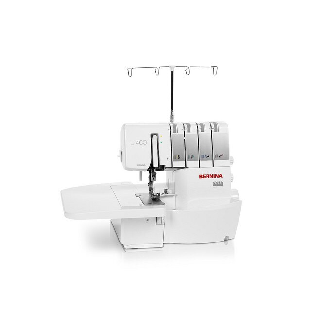 Masina De Surfilat Electromecanica BERNINA L460, 1,2 ace - 2, 3, 4 fire, Alb/Argintiu