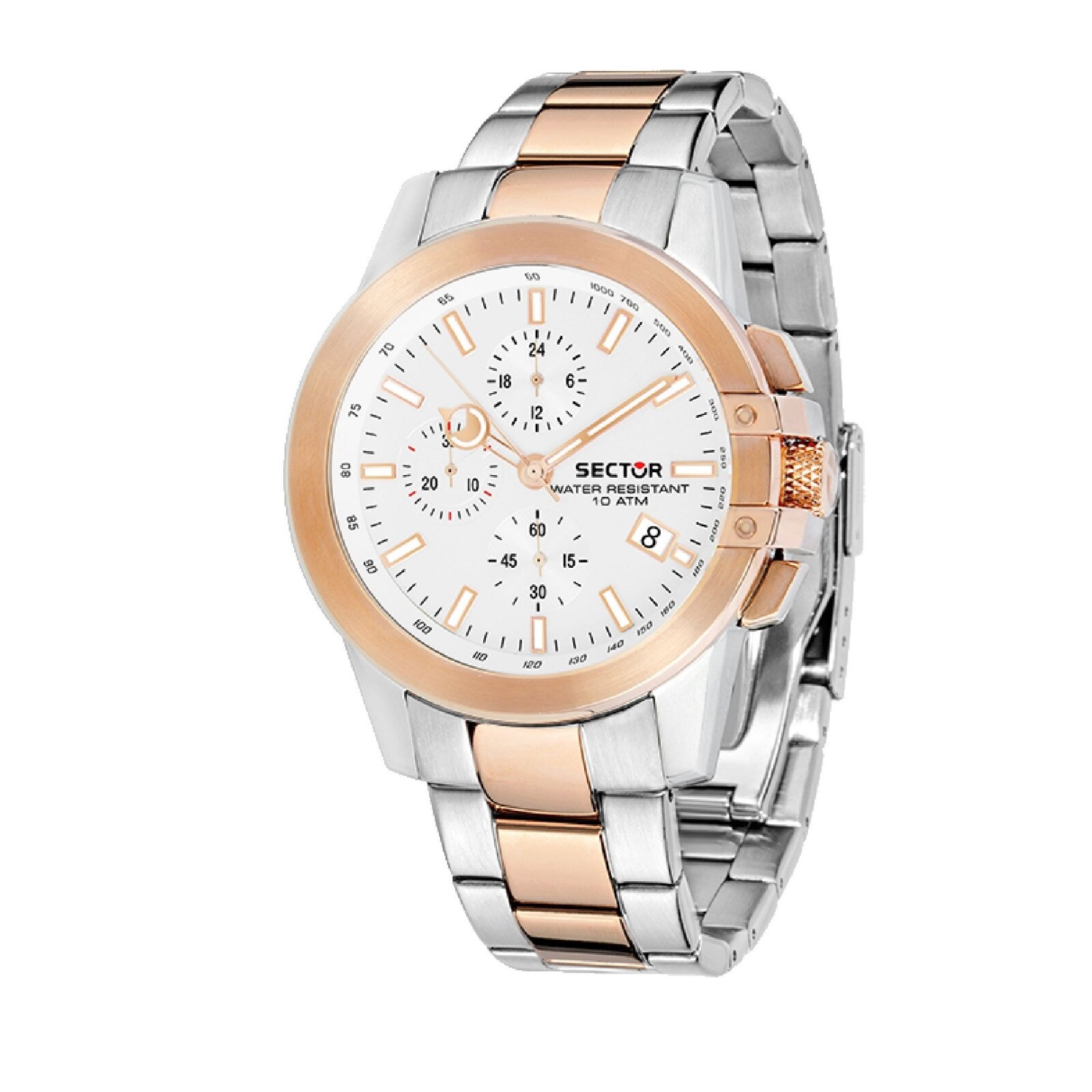 Ceas barbatesc Sector R3273797001 Quartz Argintiu, Rose gold