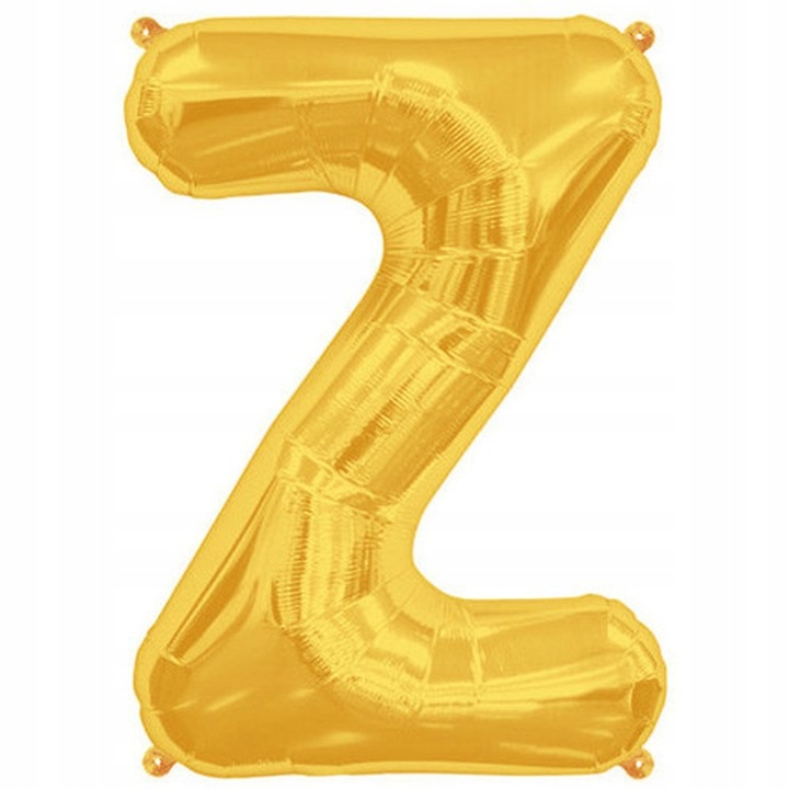Фолиев балон буква Z, M ВНОС, златен, 40х25-35см