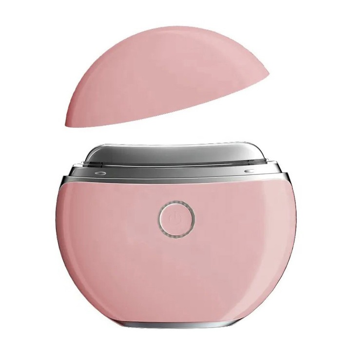 Dispozitiv de Ingrijire Faciala si Corporala Messner® Tonifiere si Lifting cu Vibratii, Microcurent si Terapie LED pentru Absorbtia Cremelor si Nutrientior in Pilele si Derenaj Limfatic, Roz