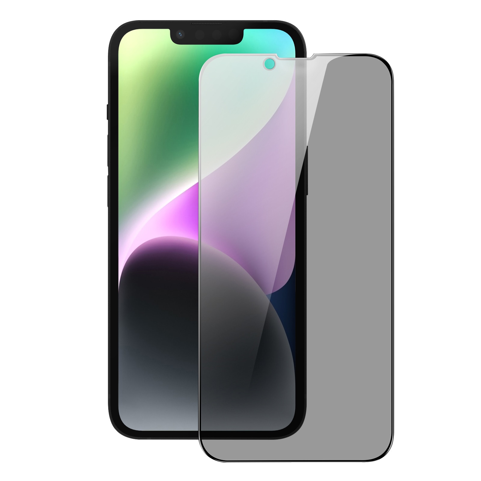 Folie ecran, Sticla, Pentru Iphone 15, Negru