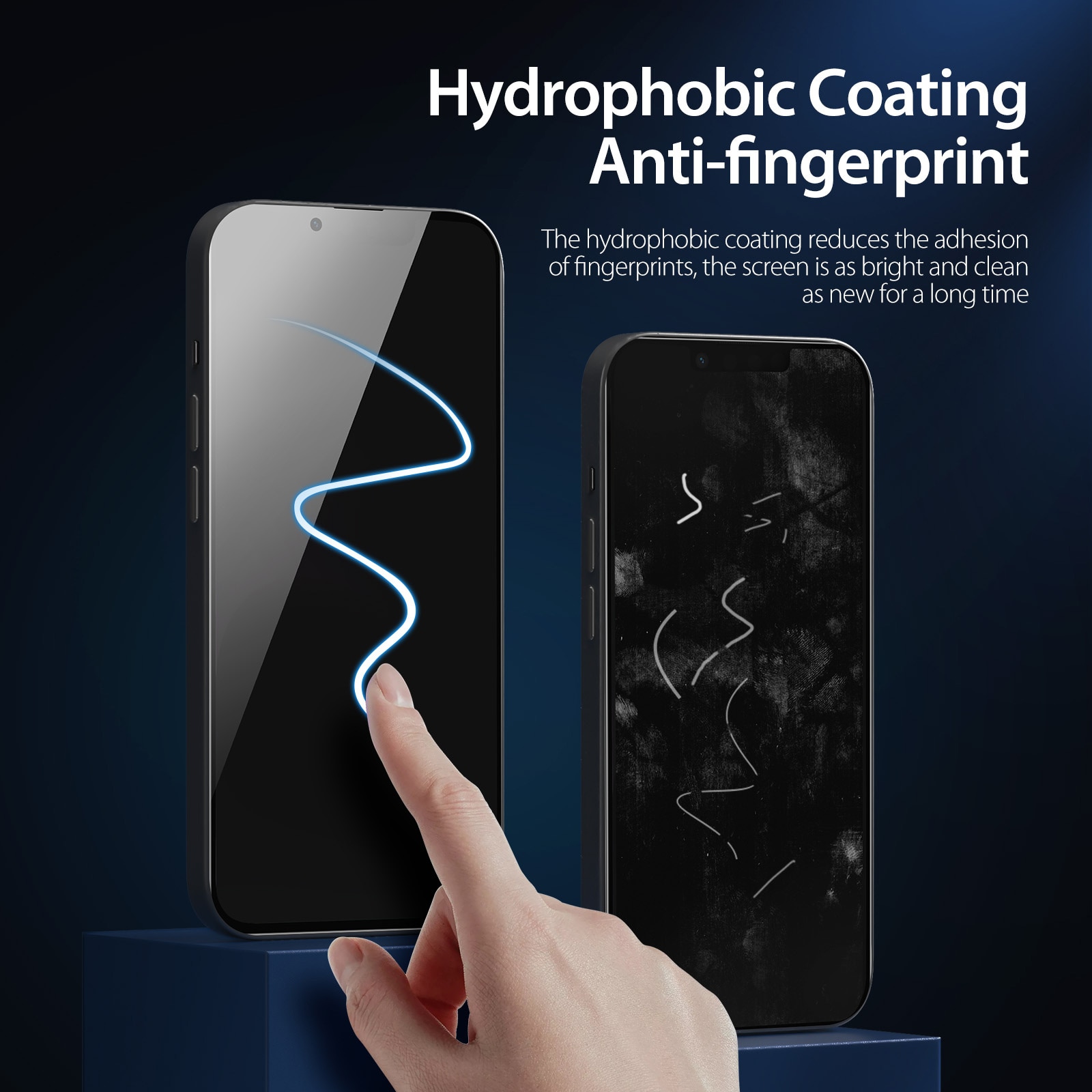 Folie de sticla de confidentialitate, Compatibila cu Apple iPhone 13, Negru