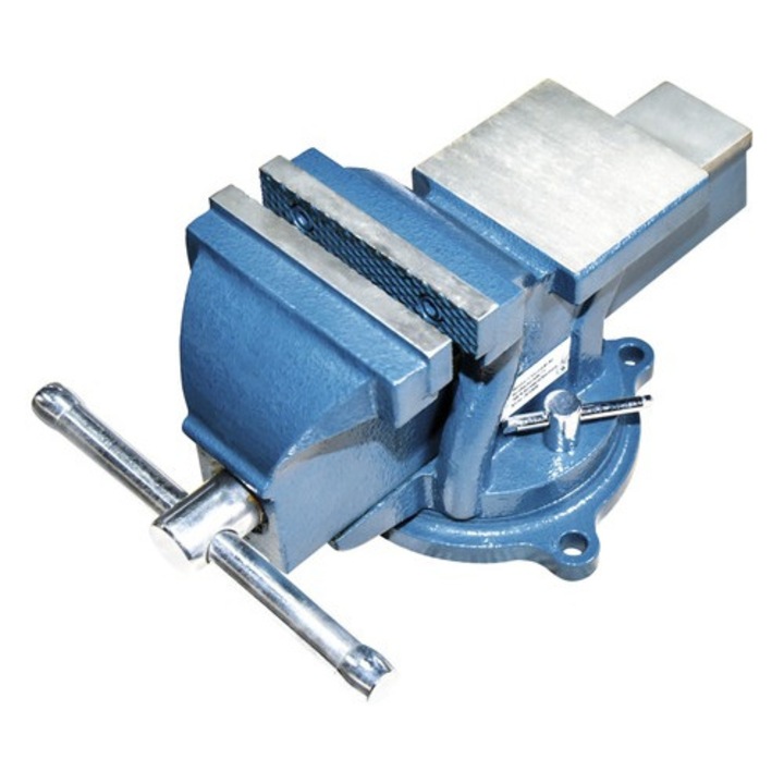 Menghina De Banc 125mm Din Fonta Culoare Albastra, Rotativa