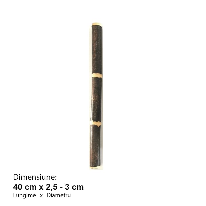 Bat din bambus Estrea, 100% natural, pentru masaj, 40 cm, 2.5 – 3 cm grosime, Negru