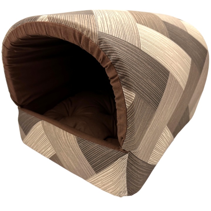 Casa pentru caini/pisici, Textil, 45x43x40cm, M, Maro