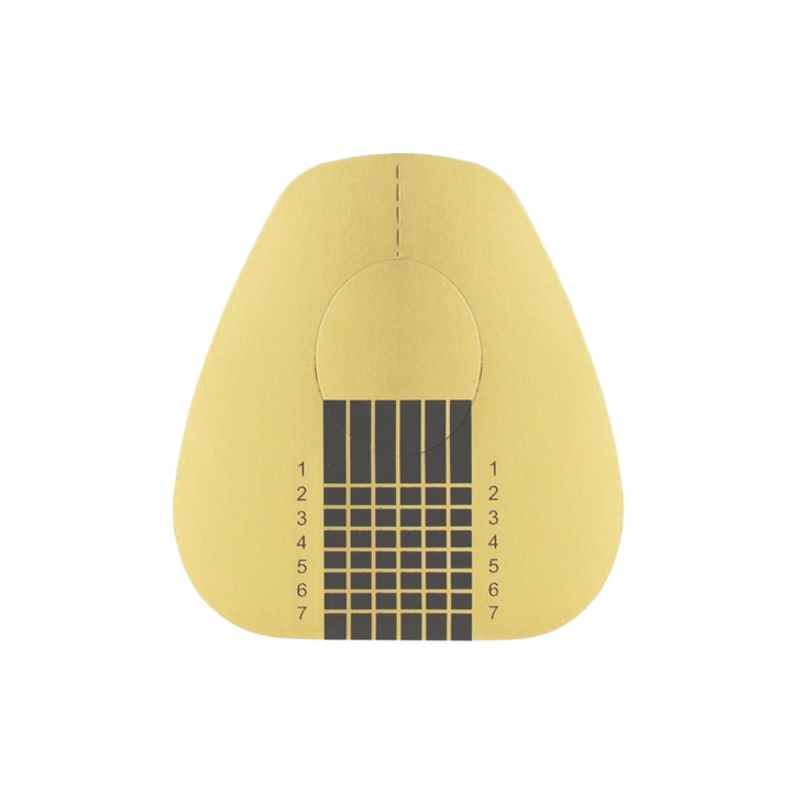 Set 500 sabloane unghii, Bass Cosmetics, Auriu