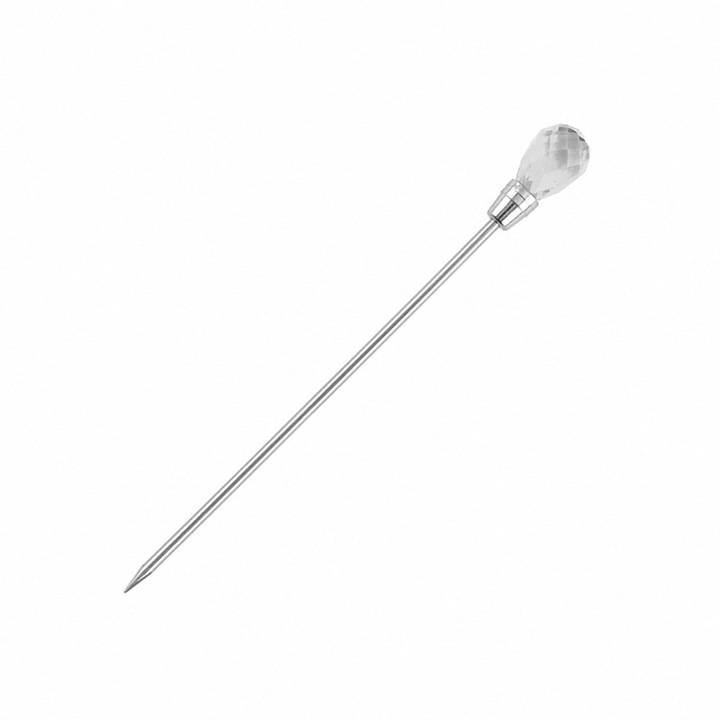 Dekoratív kristállyal ellátott applikátor, Bass Cosmetics, Silver