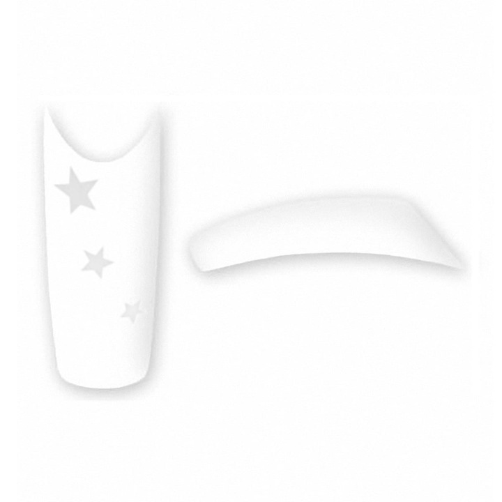 Set 50 tips-uri, Bass Cosmetics, ABS, Alb, Marimea 5