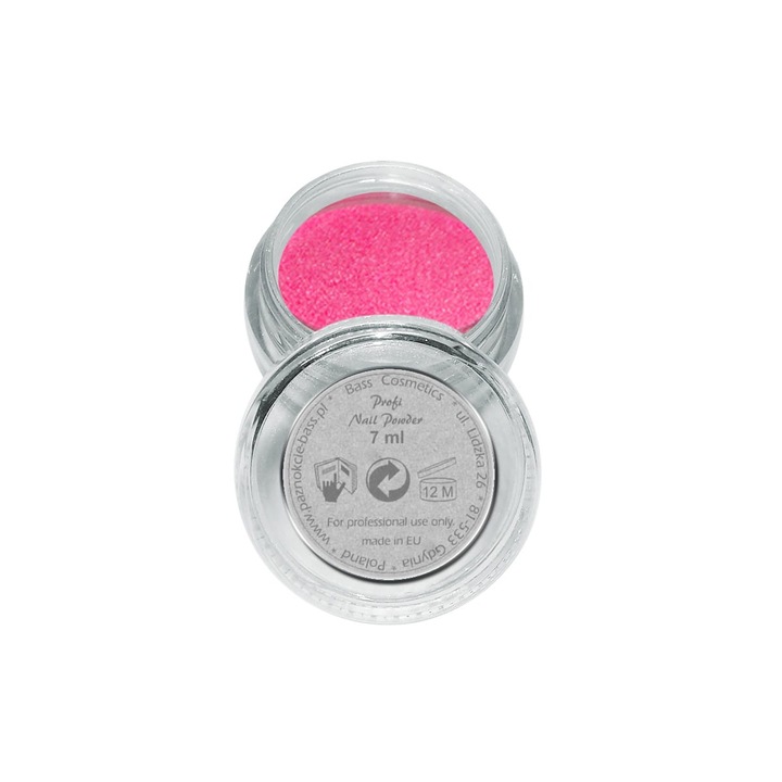 Pudra acrilica, Bass Cosmetics, Roz neon P20, 7 ml