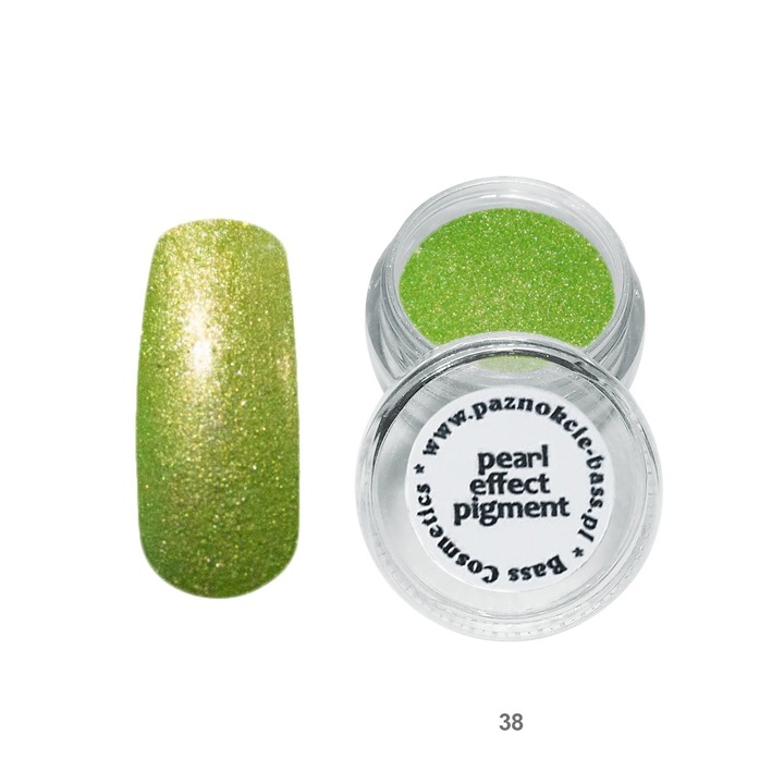 Pigment perlat, Bass Cosmetics, Lime, 7 ml