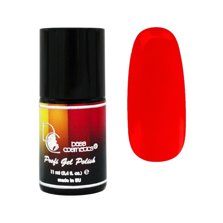 Oja semipermanenta, Bass Cosmetics, portocaliu neon, 11ml