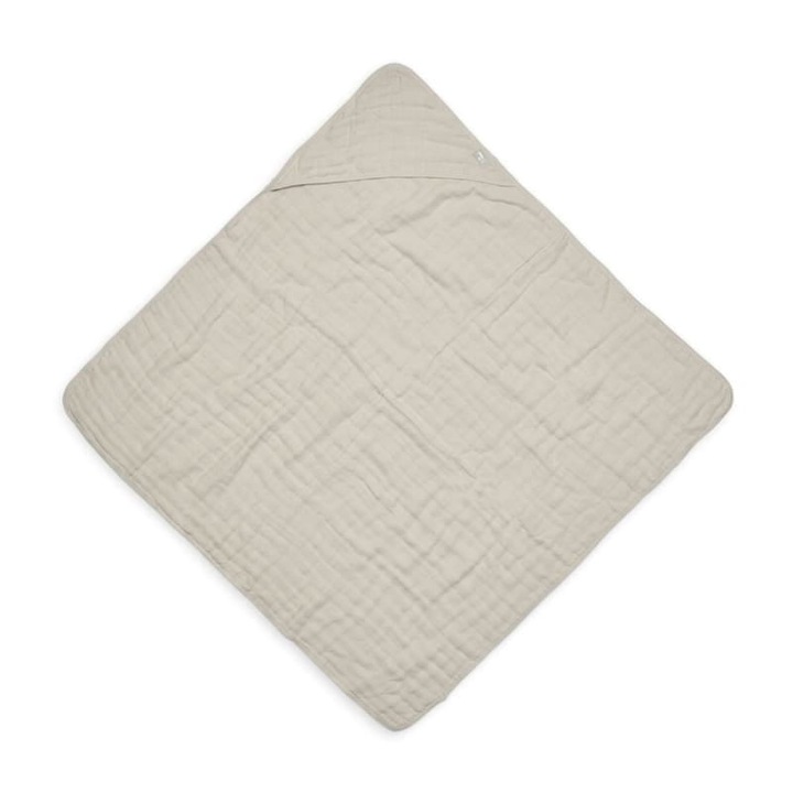 Prosop de baie cu gluga, Jollein, 75 x 75 cm, Bej