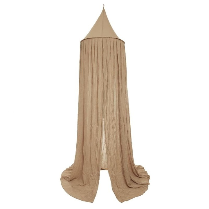 Baldachin pentru patut, Jollein, Poliester/Bumbac, 245 cm, Bej
