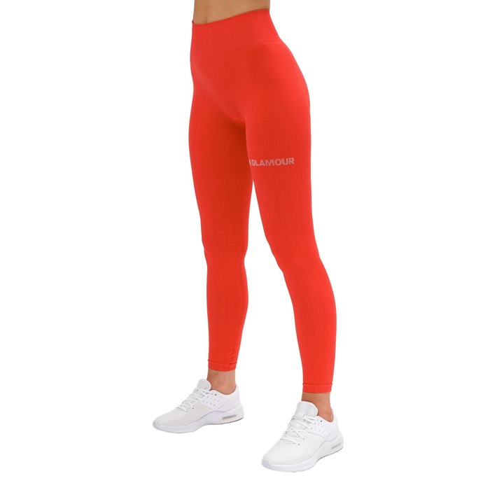 Pantaloni antrenament femei, Gym Glamour, Poliamida, Rosu, XS INTL