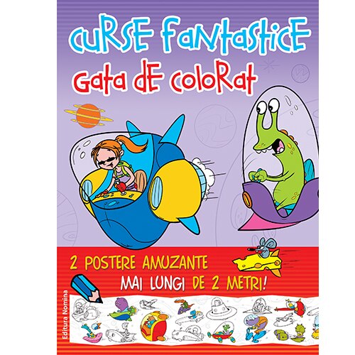Curse fantastice gata de colorat. Mov