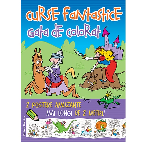 Curse fantastice gata de colorat. Albastru