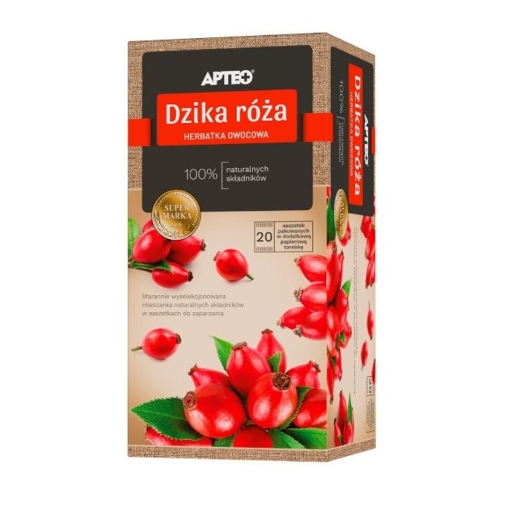 Ceai din fructe de trandafir salbatic, Apteo, 20 plicuri