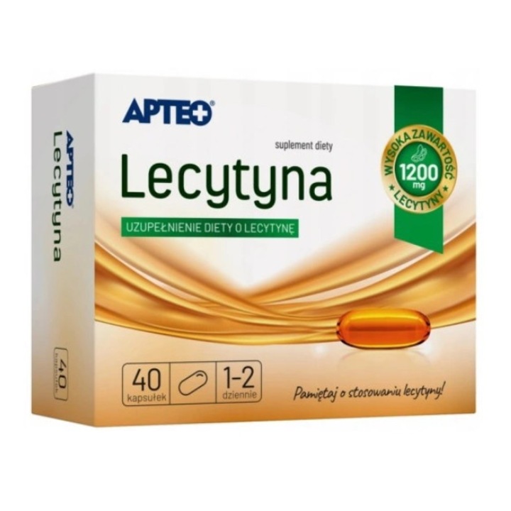 Supliment alimentar, Apteo, Lecitina, 1200mg, 40 capsule