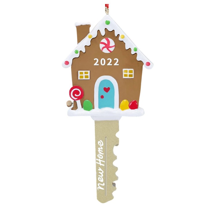 Ornament de brad casa noua 2022, Sunmostar, Rasina, Multicolor