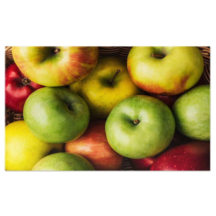 Tablou Canvas: Cos cu Fructe Proaspete - Mar, Sanatos, Delicios 40x25CM