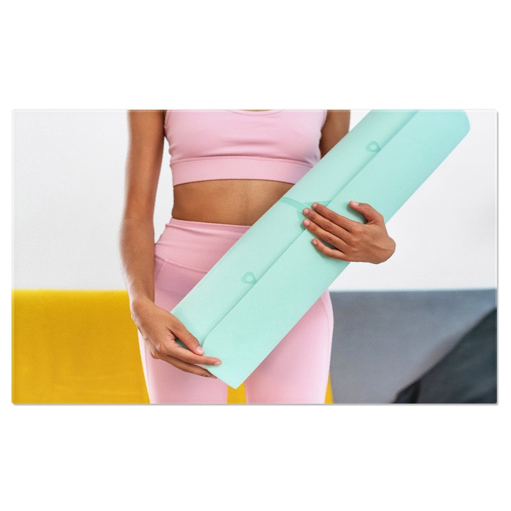 Tablou Canvas - Exercitii de stretching in camera - flexibilitate, sanatate, relaxare 120x80CM