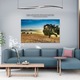 Vászonfestmény: Természet harmóniája - vidéki út, olasz ciprus, napkelte, európai kultúra, parasztház, szántóföld, nyaraló villa 140x90 cm