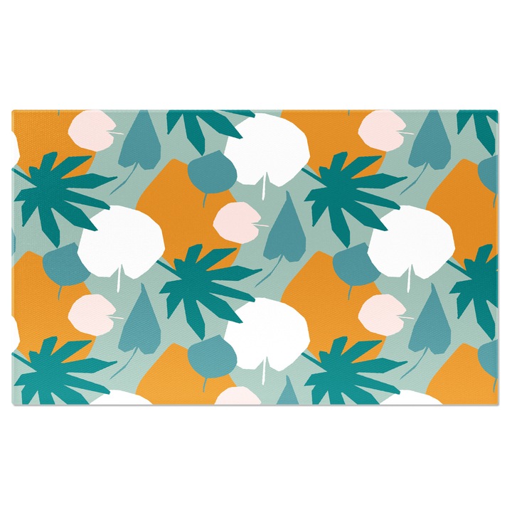 Tablou Canvas, Design cu Flori si Elemente Naturale, Ilustratie Manuala 40x25CM