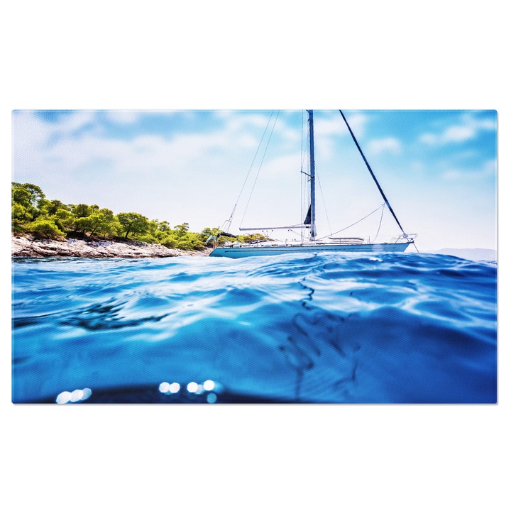 Tablou Canvas: O Aventura de Vis in Grecia - Croaziera in Insulele Idilice ale Marii Albastre 120x80CM