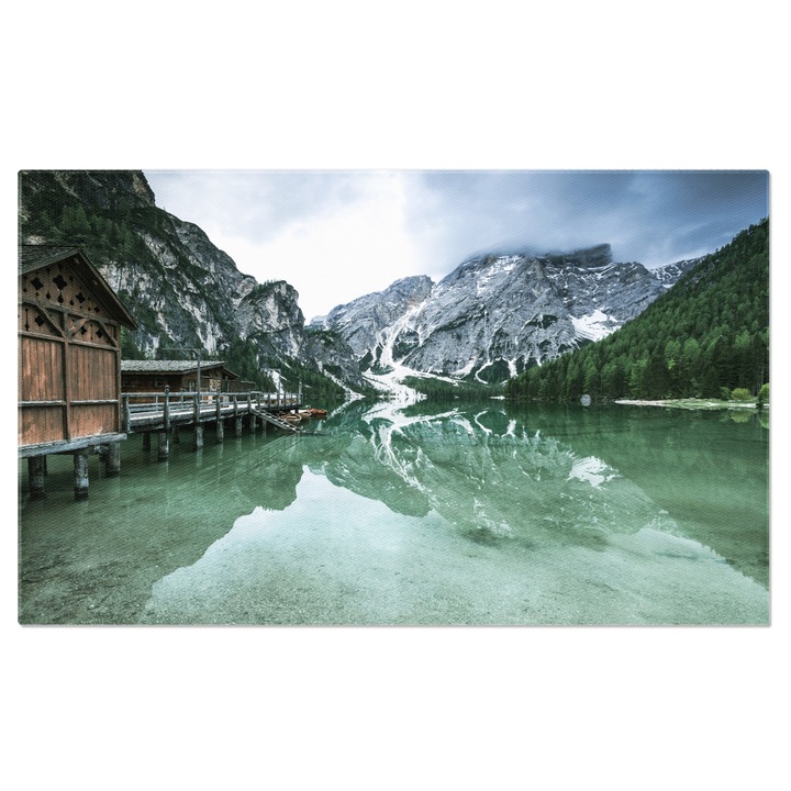 Vászonkép Pragser Wildsee-vel, Dolomitok - Az Alpok békéje és szépsége 90x60cm